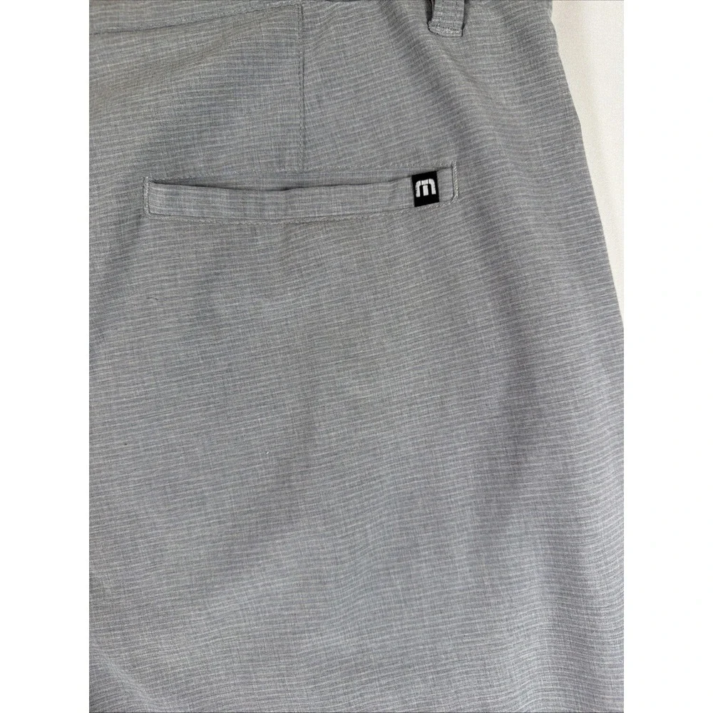 TravisMathew Beck Mens Golf Shorts Grey Size 40 Heather Performance Stretch